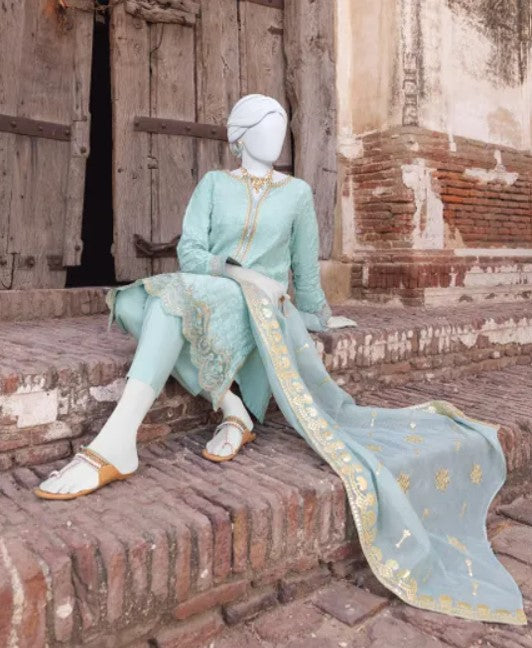 LIGHT FEROZI LAWN 3PC STITCHED